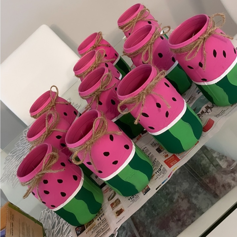Interested? Custom watermelon mason jars!🍉